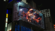 『FF16』“召喚獣合戦”の巨大絵画が渋谷・梅田に出現2