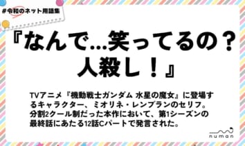 numan用語集「なんで…笑ってるの？人殺し！」