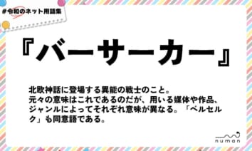 numan用語集「バーサーカー」