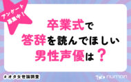 卒業式に答辞を読んでほしい男性声優は？